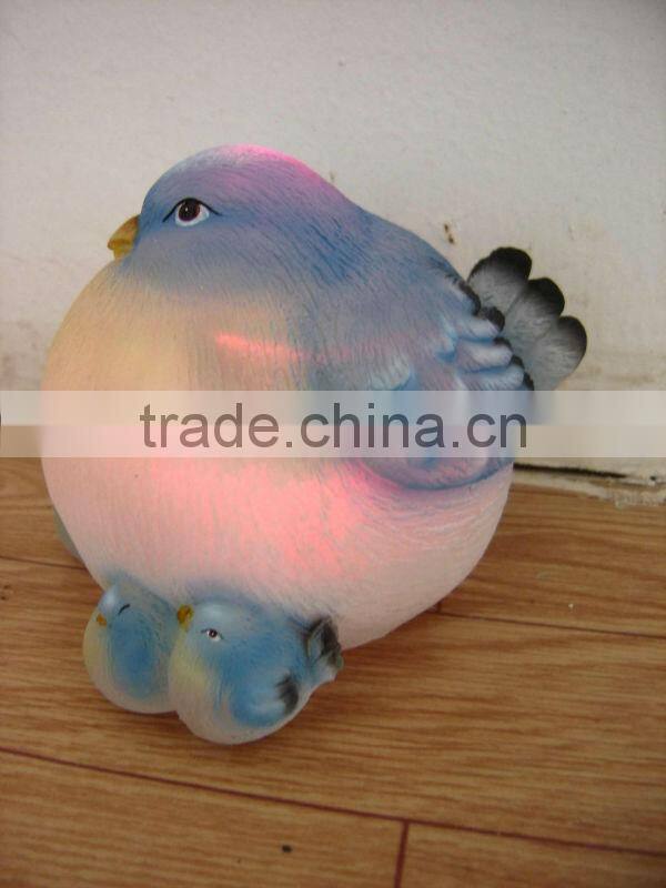 Colorful mother bird with two baby birds crafts decoration