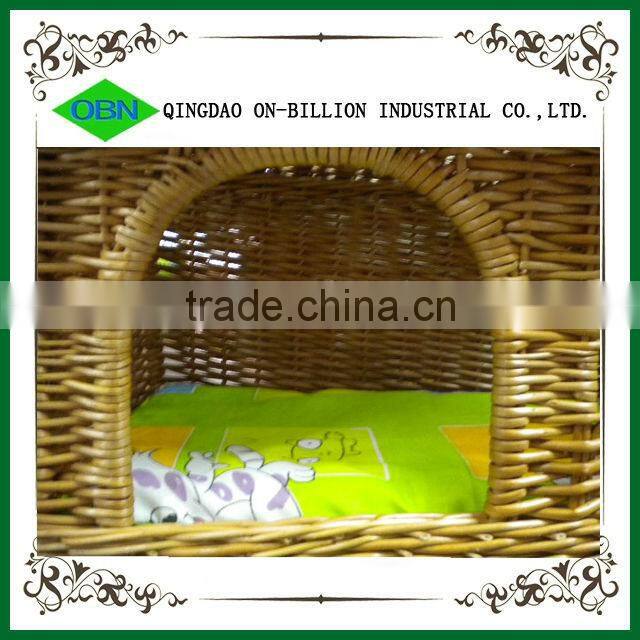 High quality custom wicker dog bed with canopy
