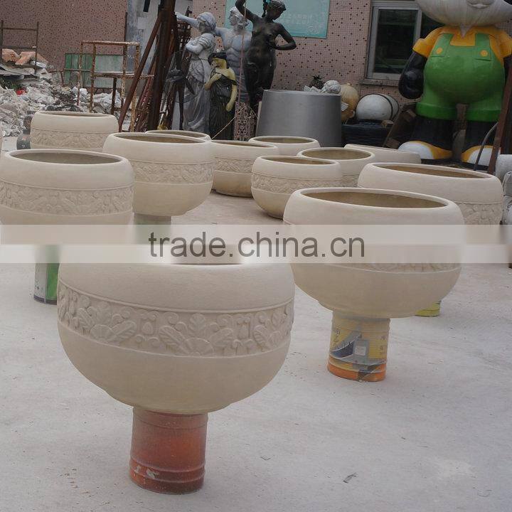 Big round modern flowerpot