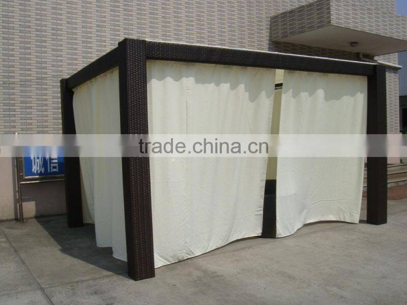 High Quality Waterproof Outdoor Garden Rattan Pavilion Gazebo