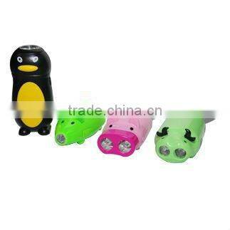 led dynamo animal flashlight torch