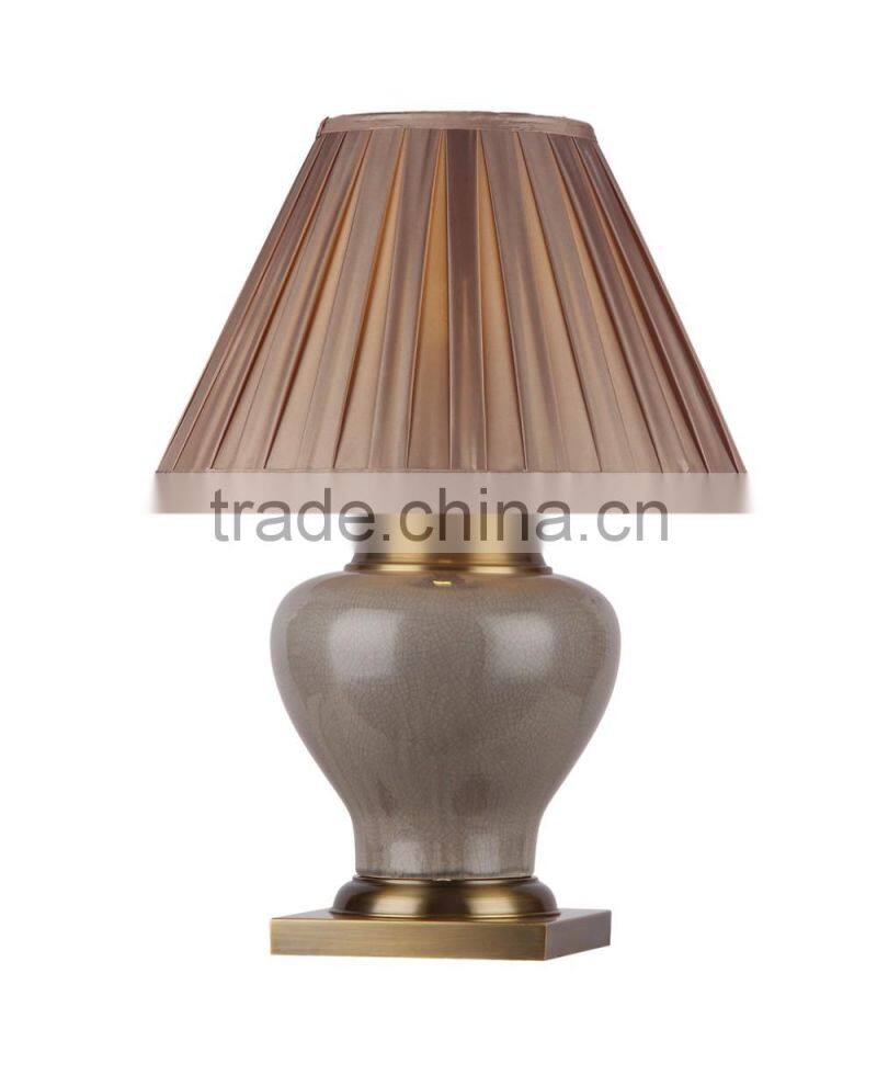 BISINI Luxury Antique Decorative Gray Ceramic Desk Lamp