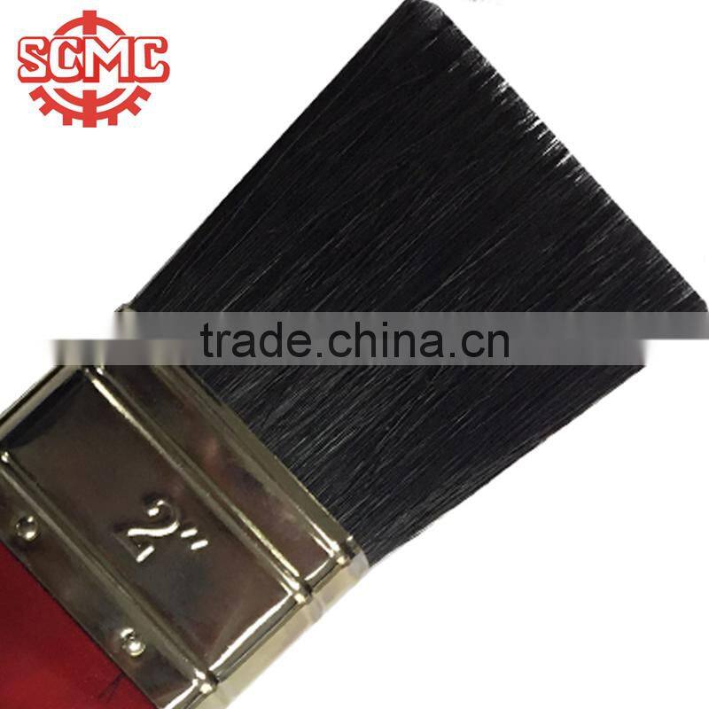 plastic handle stainless steel feerule black bristle paint brush
