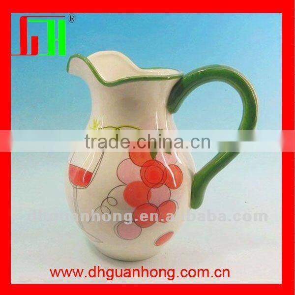Hot sale Dolomite handpainted ceramic water can