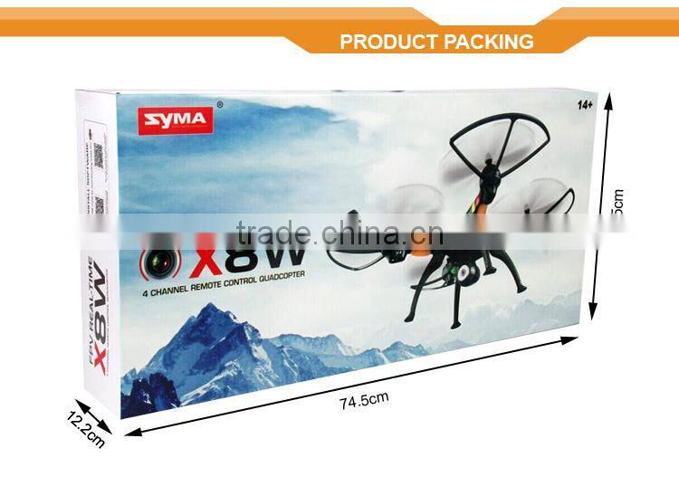 Hot selling!!!2.4G 4CH 6-axle Real Time FPV Quadcopter Drone with HD Camera 2mp SYMA X8W
