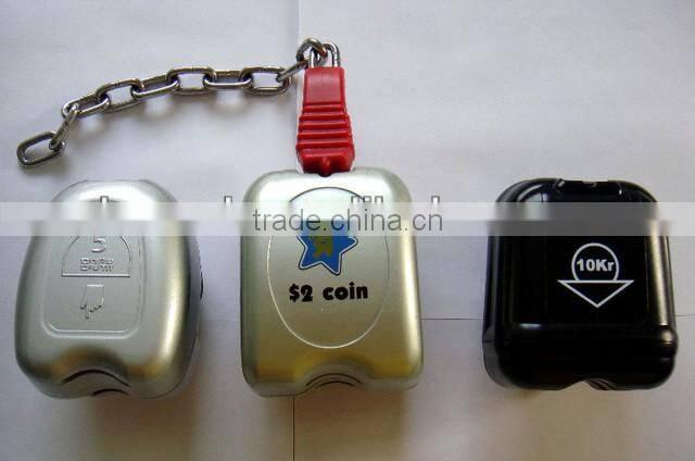Coin lock for trolley