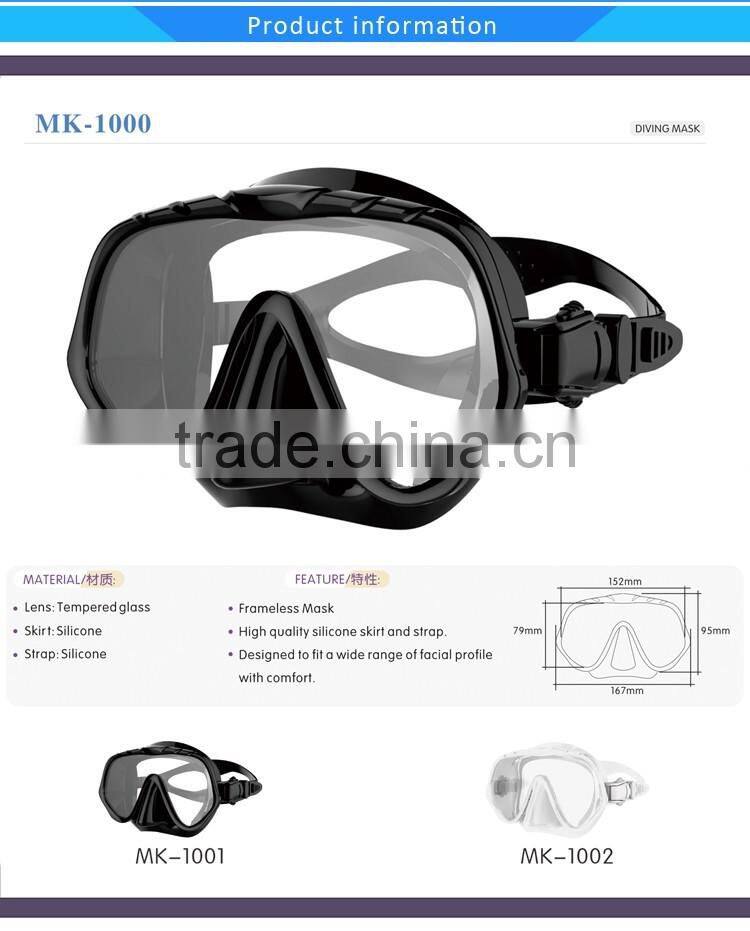 Low Volume Frameless Snorkeling Diving Mask GearMK1000)