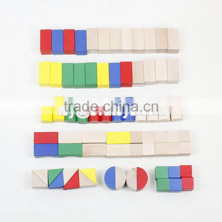 Colorful 80 pieces kids wooden toy connecting building blocks best sale children wooden intelligence building blocks W13A137