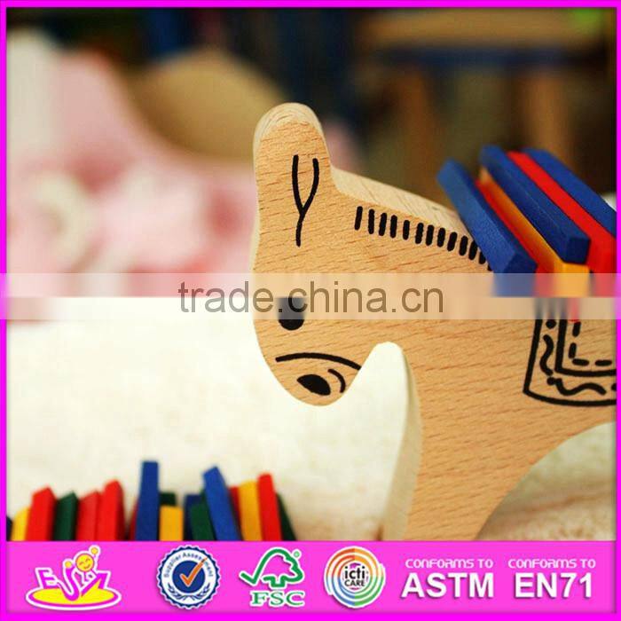 2016 new design baby wooden donkey toy, top fashion kids wooden donkey toy, educational children wooden donkey toy W01B028