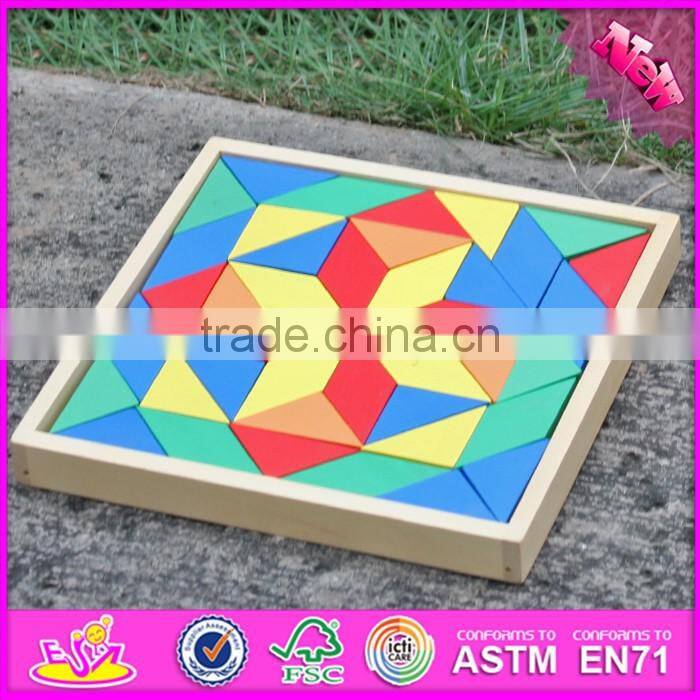 2016 new design educational bloccks toy wooden kids puzzles W14A182