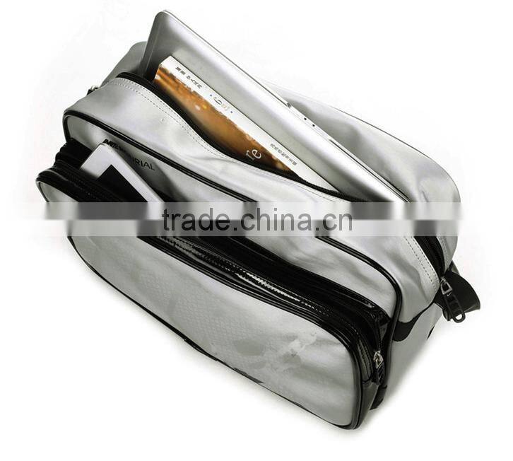 Waterproof PU Shoulder School Bag Adjustable Strap Messenger Bag