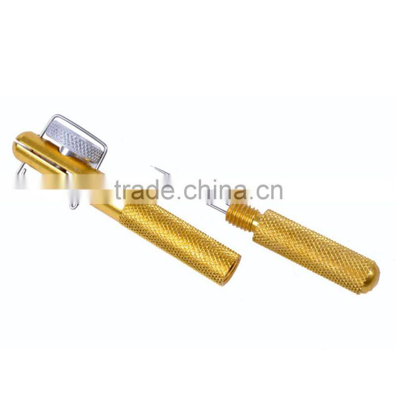 Golden Double-headed Strand Knotter Needle Knots Multifilament Fishing Hook Tier Line Hook Tie Fishing Accessories