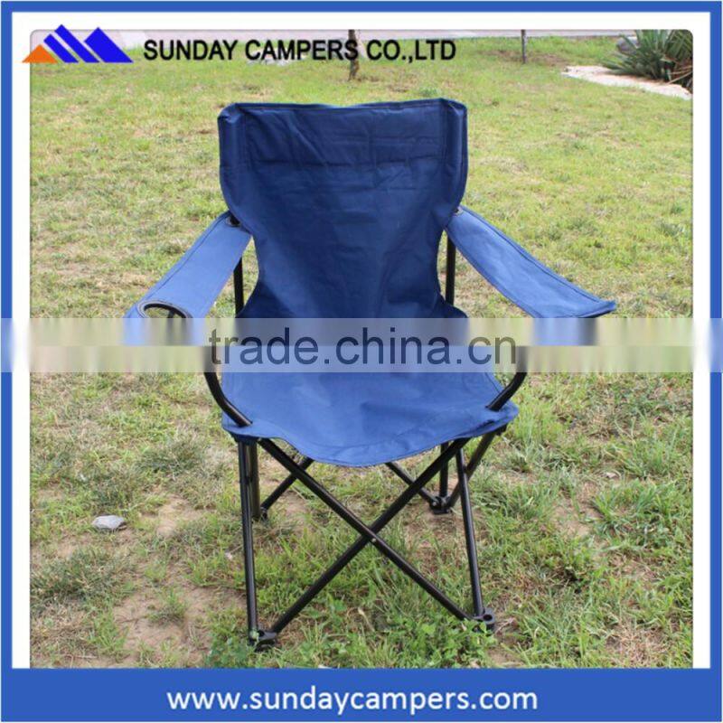 Heavy duty and durable folding camping chair with cup holder