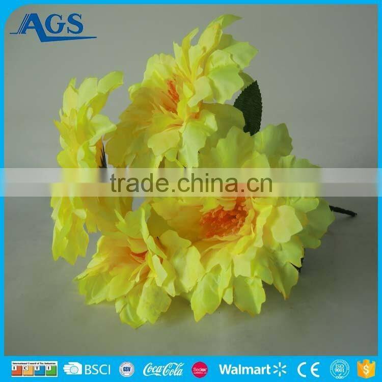 Charming red rose plastic decoration flower export