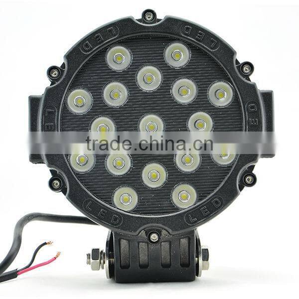 51W Round LED Driving Light Waterproof LED Truck Mining Light