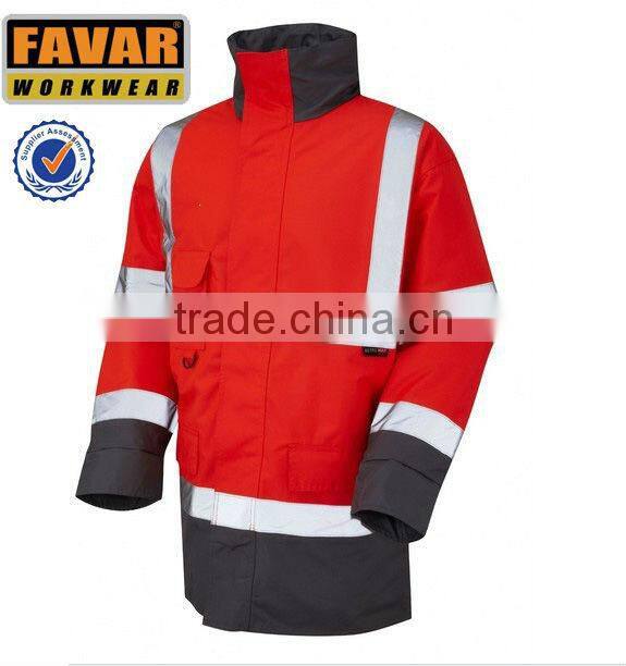 high visibility jacket waterproof hooded parka