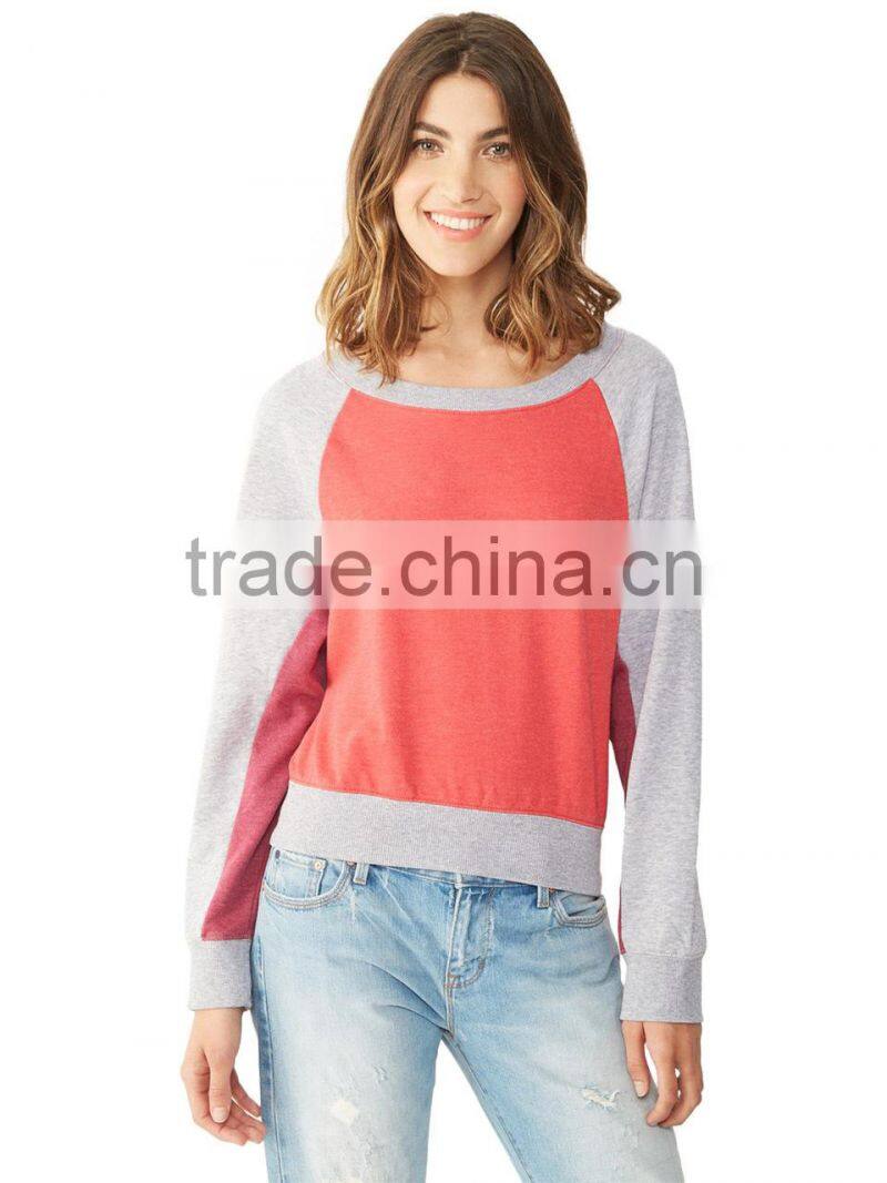 Women fashion crewneck raglan dolman sleeves hoodies sweatshirts.