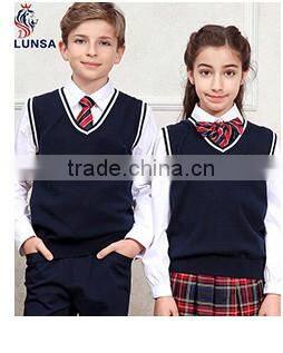 Custom Primary School Shirt /Short Skirt And Pants For Children Summer School Uniform