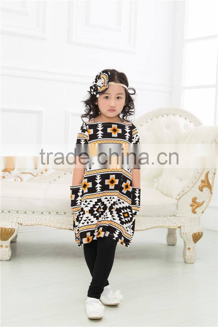 Spring boutique baby clothing set baby girl 2 peices set with headbands flower girl 100% cotton clothing outfits for children