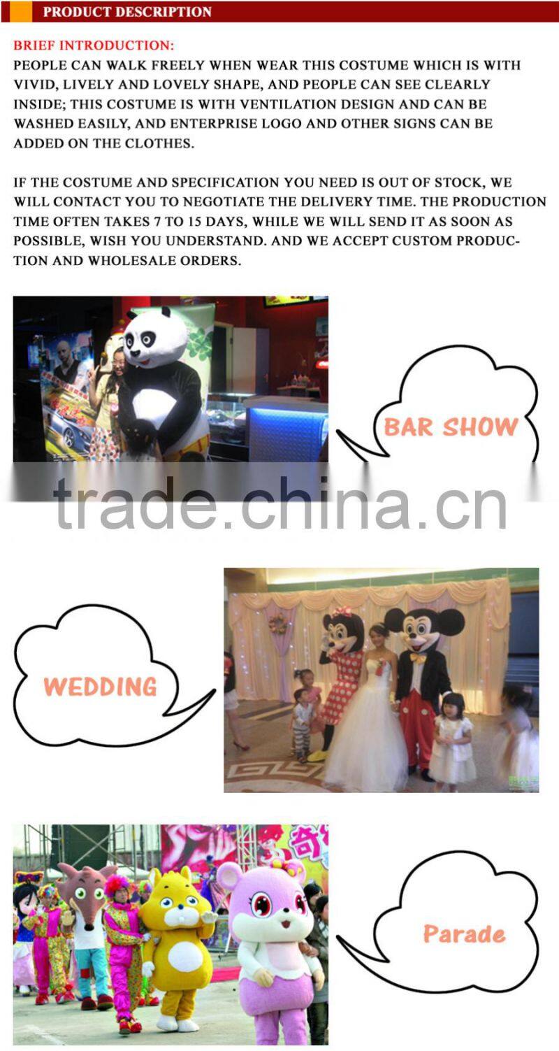 Advertising Adult Wearing Polyfoam Cute Blue and Pink Couple Pig Mascot Costume