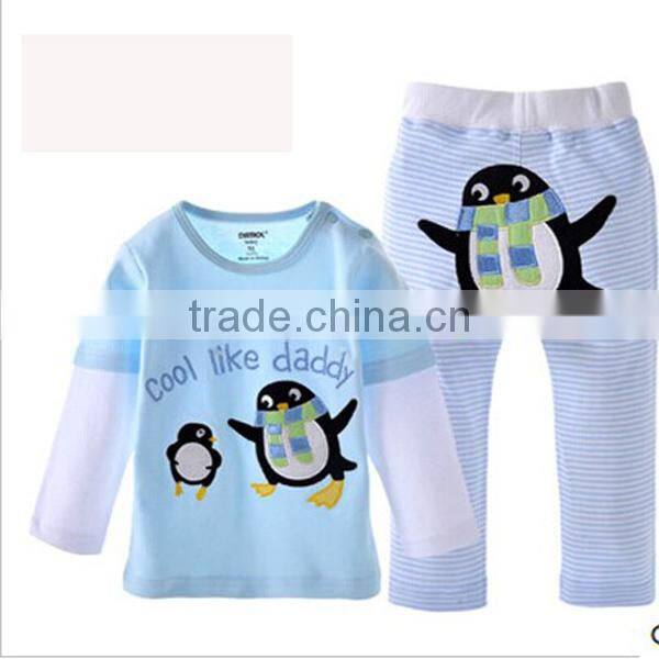 lovely cartoon penguin pamaja clothing children set