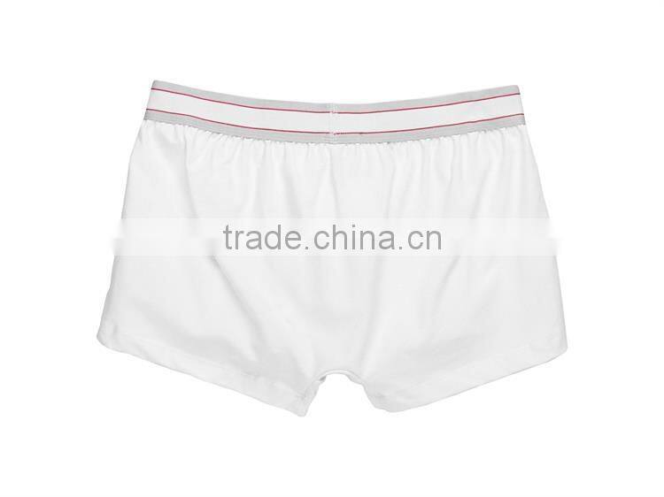 Plain white cotton boxer briefs men high cut briefs wholesale