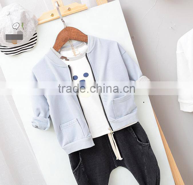 YE5211 autumn 2017 children clothing solid color boys sport coats