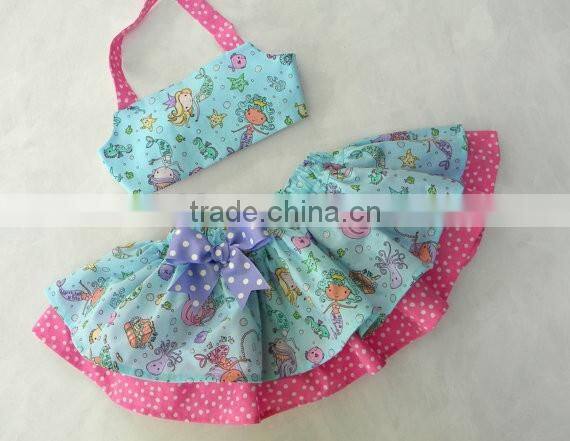 Girls fashion clothing cartoon swimsuit big bow clothing from china