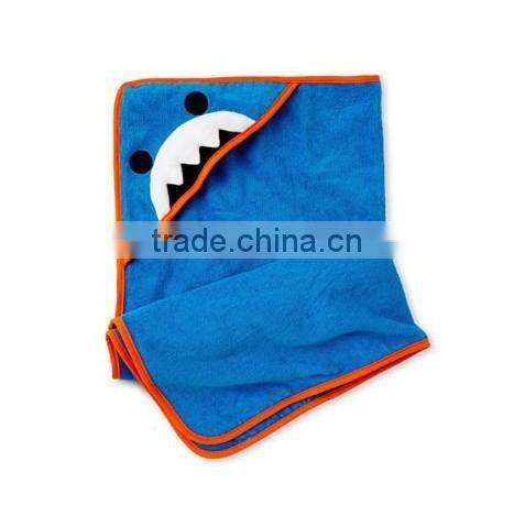 Trade assurance custom embroidery designs cotton terry fabric animal wholesale kids bath poncho hooded towel