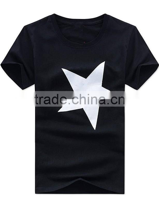 Custom star design printing cheap t-shirt made in China