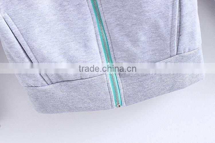 Plain Fleece Zipper Up Casual Hoodie Jacket For Men