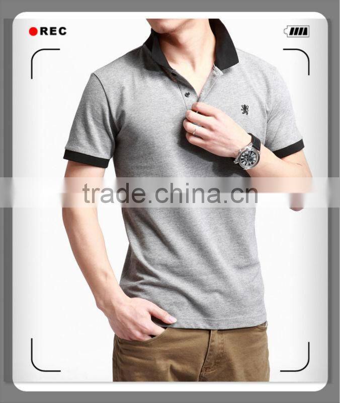 Mens cotton pique short sleeve emboridery polo Tshirts 201306