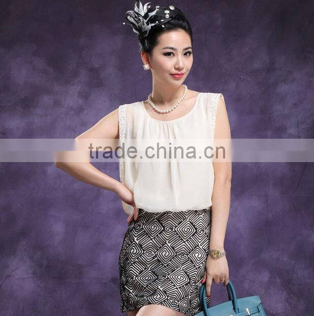 Newest Elegant Chiffon Beads Suumer Ladies Dresses