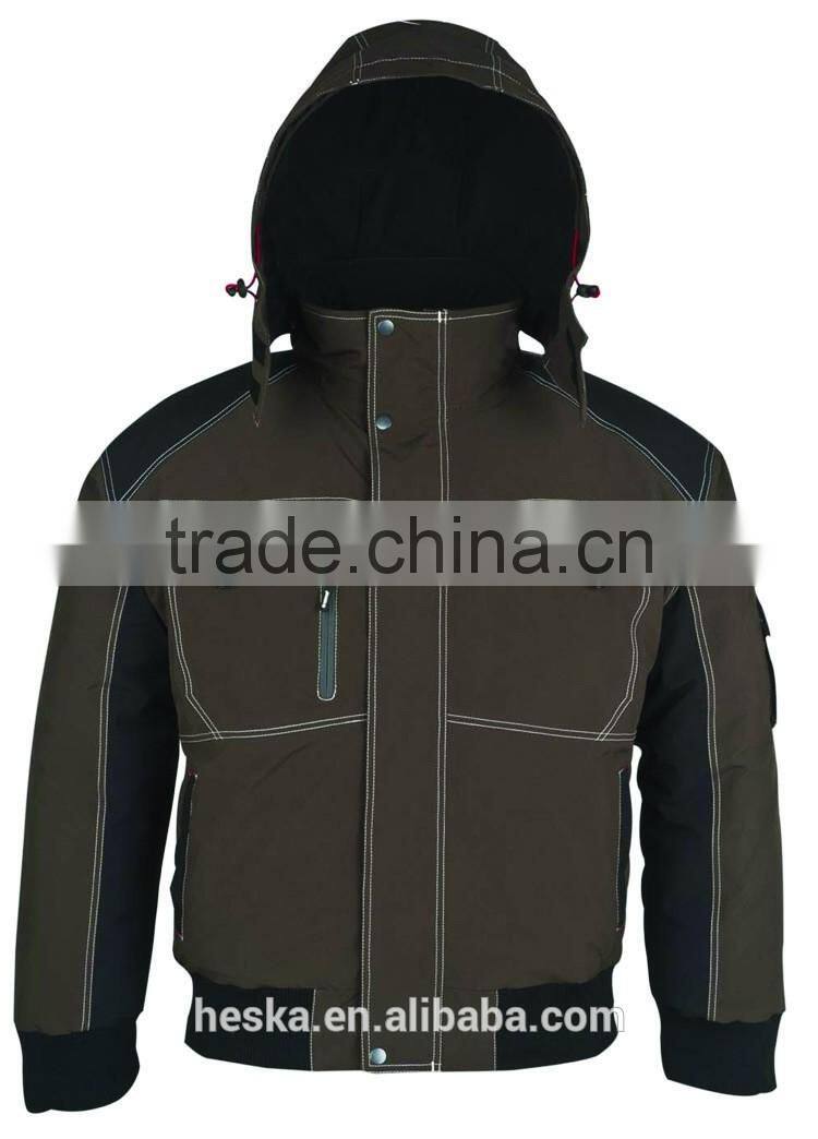 Mens seam tape waterproof pilot jacket Winter bomber jacket