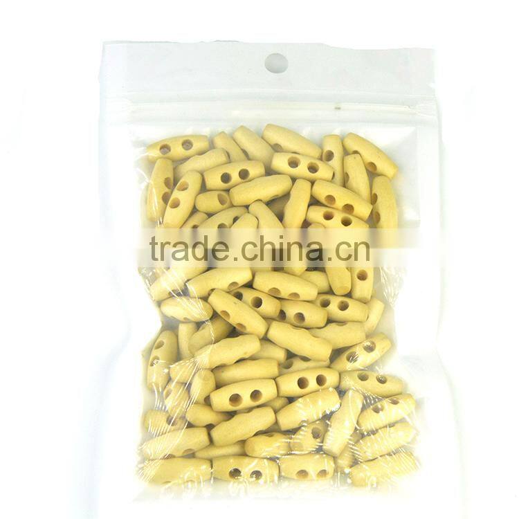 2 Holes Natural Wooden Buttons Sewing Horn Toggle Buttons For Coat Cloth Accessories