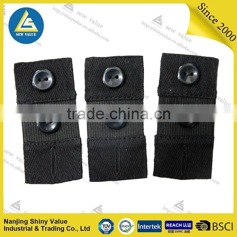 black colour 2 plastic buttons 1 button hole in individual blister card package