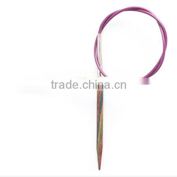Wholesale Rainbow Wood Circular Knitting Needles
