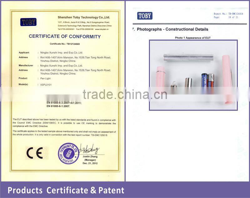 2015 unique plastic flashlight pen for wholesale for doctor