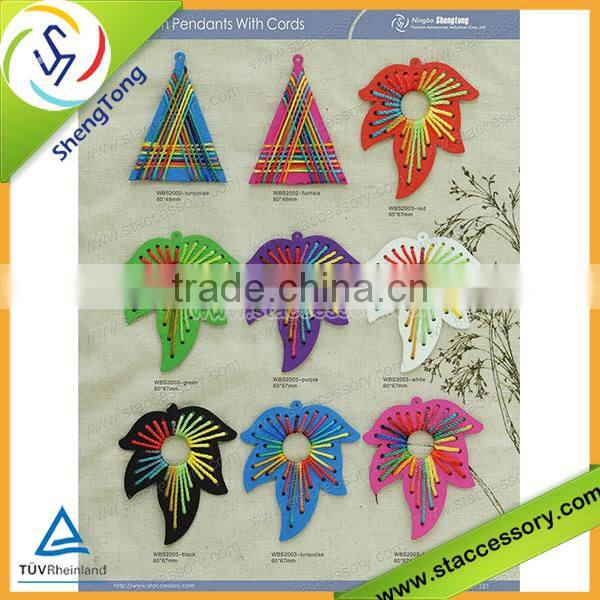2015 new popular wooden pendant with cords