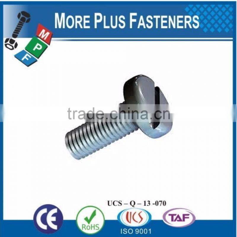 Made in Taiwan Slotted Cheese Head Machine Screw