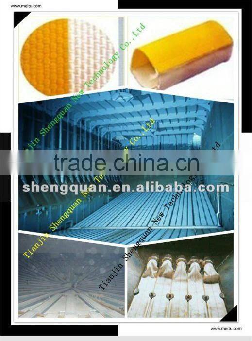 Air permeability the PU coated Airslide hose/Bulk cement truck/Polyester fabric bulk material unloading hose