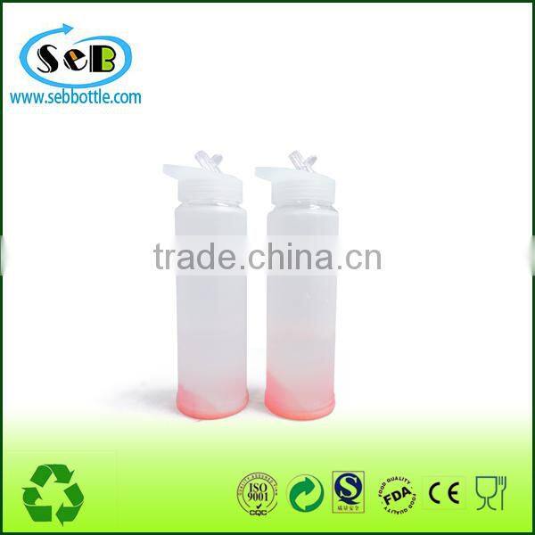 Smart Color changable glass bottle with silicone jacket , Borosilicate glass drinking bottle , glass camping bottles