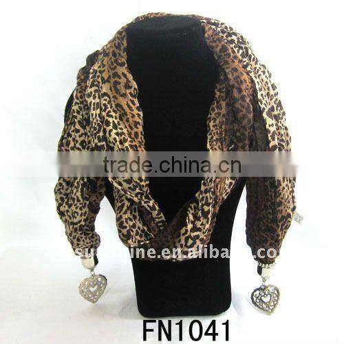 Loop glosy jewelry scarf