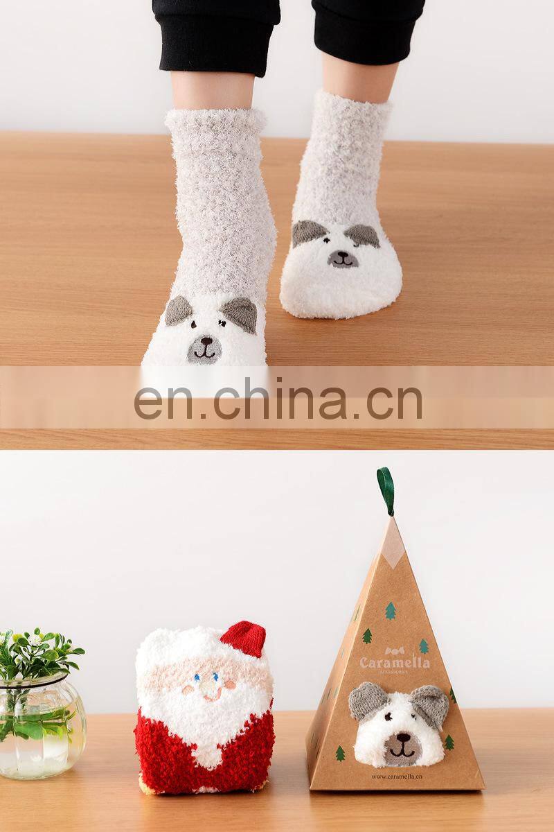 Caramella Cute Girl Creative 2015 New Winter Wild Warm Socks Floor Socks Exquisite Christmas Gift