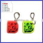 customized logo Reflective key chain with PVC