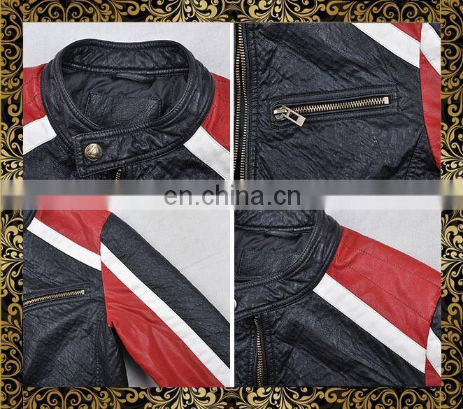 2015 new model designer leather pilot jacket high quality