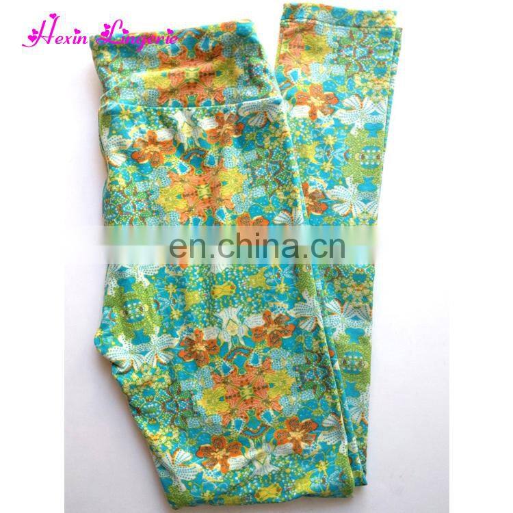 wholesale custom service women capri high waist brushed printing leggings factory