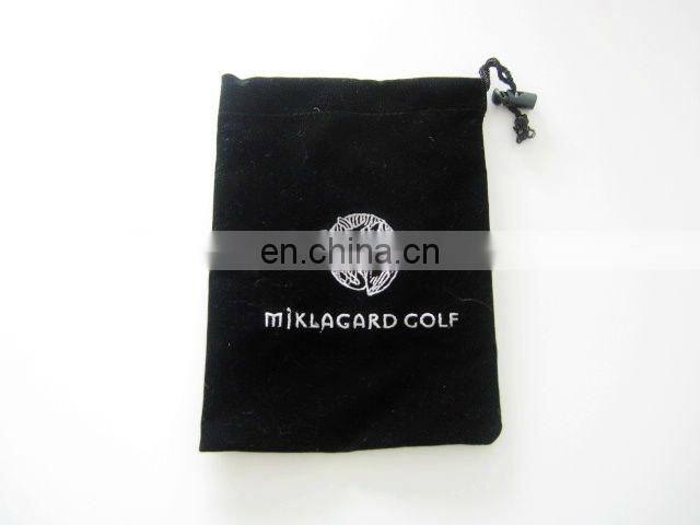 Promotional flocking mobile phone carry bag embroidery small bag