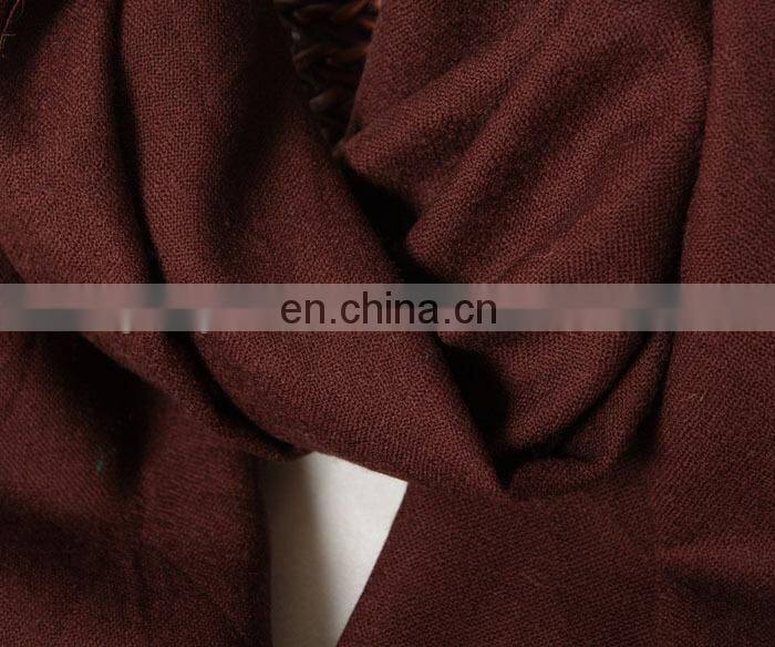 women long cotton pom pom tassel scarf