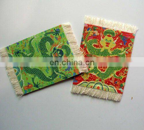 woven rug coaster material with rubber
